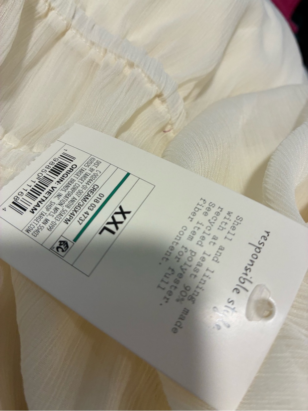 a new day Ivory Smocked Maxi Dress - Picture 4 of 5